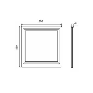 Зеркало Comforty Палермо-80 патина золото