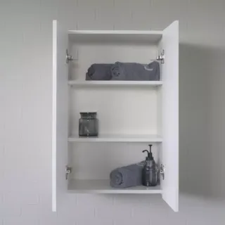 Шкаф подвесной Comforty для ванной универсальный 50 см , белый глянец