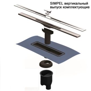 Душевой лоток Berges Wasserhaus Simpel 090110 40 Матовый хром