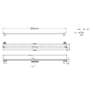 Душевой лоток Berges Wasserhaus Super Slim 091054 80 Хром глянец