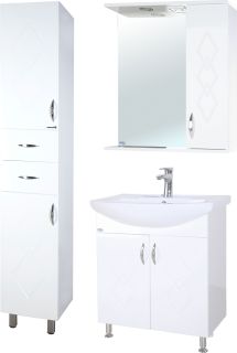 Зеркало-шкаф с подсветкой Bellezza Элеганс 60см правый белый 00000004791