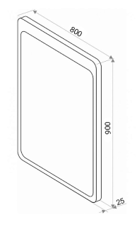 Зеркало с подсветкой Continent Lacio ЗЛП756 с сенсорным выключателем 80см