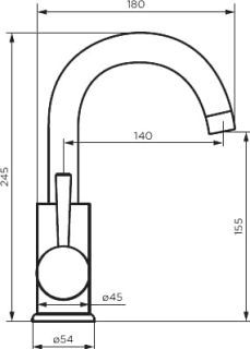 Смеситель для раковины Dorff Logic SS D3002101SS