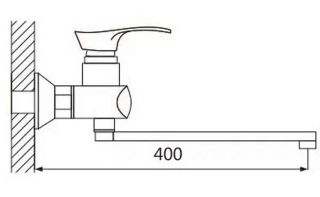 Смеситель для ванны Shevanik S5272 хром