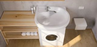 Раковина Кувшинка Болеро для установки над стиральной машиной 64см