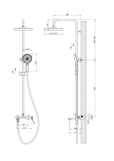 Душевая система ESKO Shanghai ST1425SHA хром