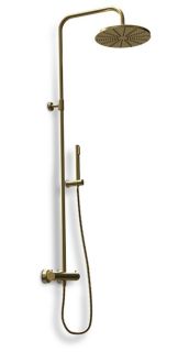 Душевая стойка Paini Cox 78PJ689TH с термостатом матовое золото