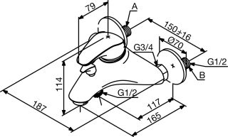 Смеситель Damixa New SPACE 101000000 для ванны