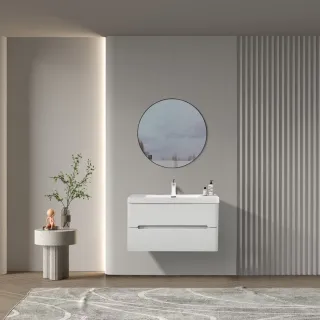 Подвесная тумба с раковиной Parly Spa River80 лилейно-белый