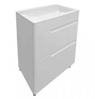 Напольная тумба под раковину Kare Luxe ФР-00007076 60см два ящика белый