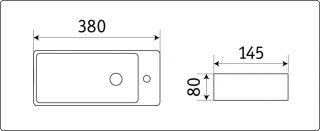 Раковина-чаша CeramaLux 9048FL белая 38 см