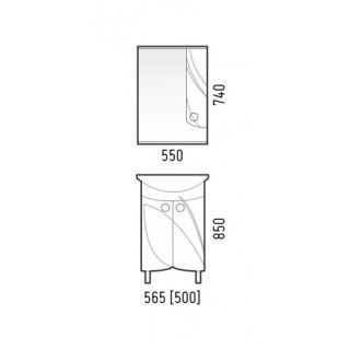 Зеркало-шкаф Corozo Ультра Флора 55см белый SD-00000301