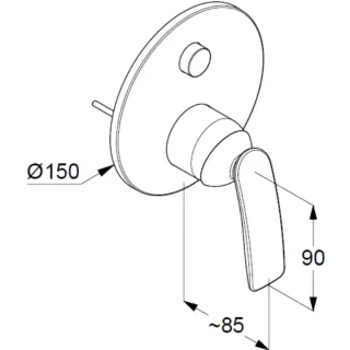 Смеситель для ванны Kludi Balance 527598775 чёрный матовый