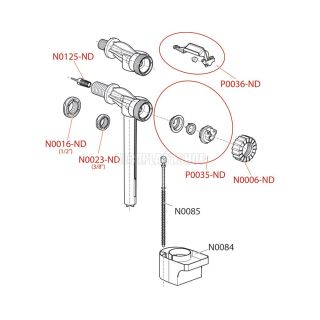 Впускной механизм AlcaPlast с боковой подводкой (для пластиковых бачков) A15P-3/8"