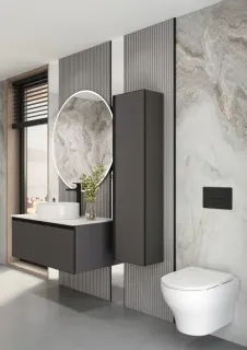 Подвесной унитаз Boheme Fiore 978-SET-2-MW безободковый с функцией биде белый матовый