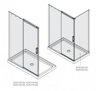 Душевая дверь Jacob Delafon CONTRA E22C120-GA 120см