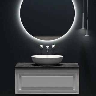 Столешница для ванной комнаты Sancos TT100A1 100см без отверстия под смеситель black sky