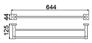 Полотенцедержатель двойной Timo Selene чёрный 12056/03
