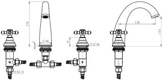 Смеситель для раковины Boheme Flora хром 277-FL