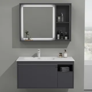 Зеркальный шкаф с подсветкой Black&White Universe 910MC1000 95 см сенсорное включение