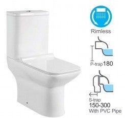 Унитаз CeramaLux WK-9125 с бачком и сиденьем Микролифт