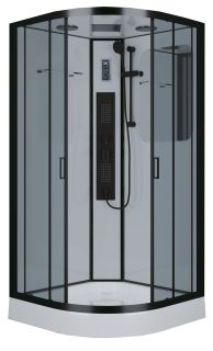 Душевая кабина Niagara NG-6901-01G BLACK с гидромассажем 90x90см чёрный/тонированное