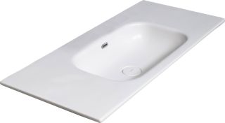 Раковина Armadi Art Vallessi 120см керамика белый глянец 838-120-WG