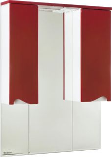 Зеркало-шкаф с подсветкой Bellezza Эйфория 100см красный 00000007201