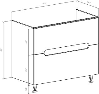 Тумба под раковину Bellezza Андрэа 100см бежевая 00000007291