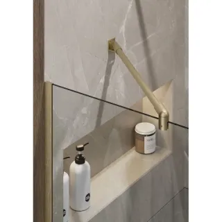 Душевая перегородка Timo T13 90 см золото