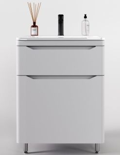 Тумба под раковину Style Line Марелла 70 Люкс Plus СС-00002398 белый матовый