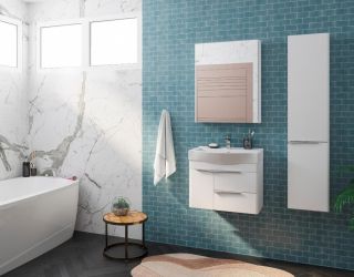 Зеркальный шкаф Акватон Беверли 65см белый 1A237002BV010