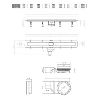 Душевой лоток BETTOSERB 13701233 Frameless 850