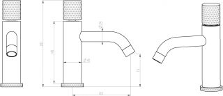 Смеситель для раковины Boheme Stick Black touch чёрный/хром 121-BCR.2