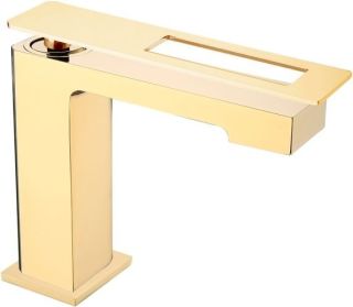 Смеситель для раковины Boheme Q золото 141-GG