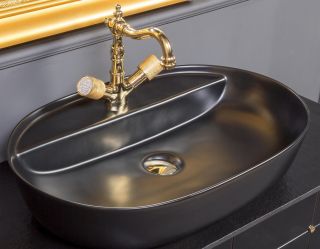 Раковина накладная Armadi Art Vallessi 60см чёрный 871