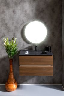 Тумба под раковину Armadi Art Vallessi 80см дуб тёмный 837-080-D