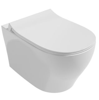 Подвесной унитаз Isvea Soluzione II 10MY02002SV безободковый скрытый крепеж SmartFix Plus белый