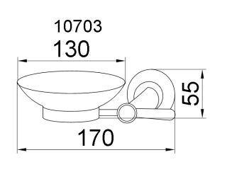 Мыльница Boheme Puro хром 10703