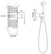 Гигиенический душ со смесителем Rose R205 хром
