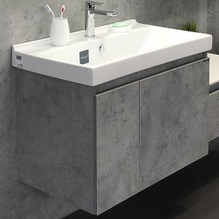 Тумба с раковиной Comforty Осло 00-00000836 80 см Бетон светлый