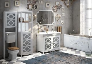 Зеркало Corozo Манойр 105см белый SD-00000272