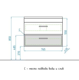Style Line Тумба под раковину Лотос 80 ЛС-00000491