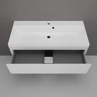 Тумба под раковину подвесная Style Line Манхэттен ЛС-00002356 100 см белый матовый