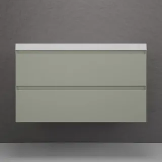 Тумба под раковину подвесная Style Line Манхэттен ЛС-00002358 100 см олива