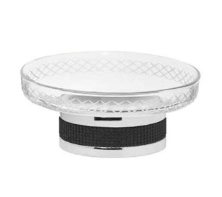 Мыльница Boheme Royal Cristal 10930-CR-B хром/чёрный