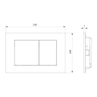 Кнопка смыва Boheme 650/2-B чёрный