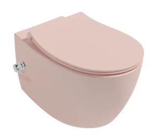 Подвесной унитаз Isvea Sentimenti Neo 10ARS1015I-2S безободковый с функцией биде лососевый матовый