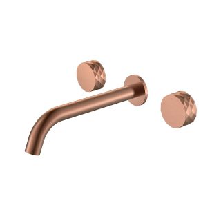 Встраиваемый смеситель для раковины Boheme Stick Diamond 152-2-CB брашированная медь