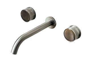 Встраиваемый смеситель для раковины Boheme Prestige 152-2-GM-PR оружейная сталь